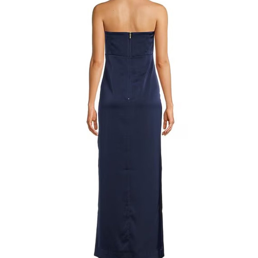 Lilly Pulitzer Navy Strapless Bow-Accent Evening Gown - Picture 2 of 4